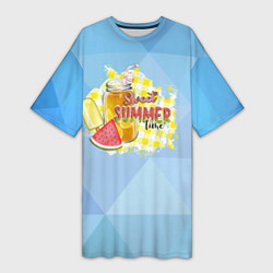 Женская длинная футболка Лимонад и мороженое