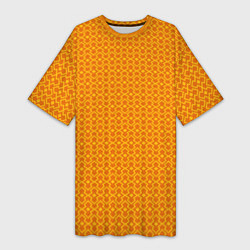Женская длинная футболка Оранжевые классические узоры