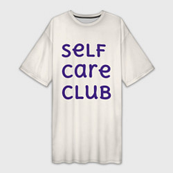 Женская длинная футболка Self care club