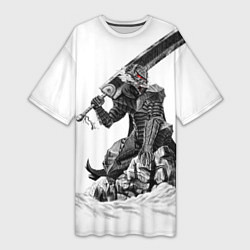 Женская длинная футболка Берсерк Черный мечник