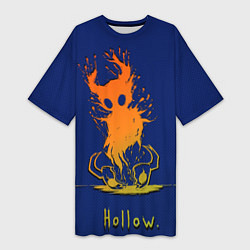 Женская длинная футболка Hollow Рыцарь в оранжевом градиенте Hollow Knight