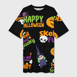 Женская длинная футболка Незабываемая ночь приключений halloween