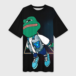 Женская длинная футболка Pepe Frog Fly