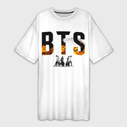 Женская длинная футболка BTS Team Art