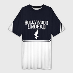 Женская длинная футболка Hollywood Undead краска