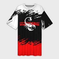 Женская длинная футболка Scorpions - краска