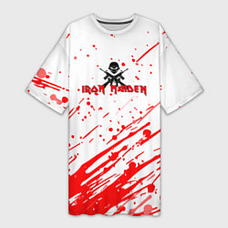 Женская длинная футболка Iron Maiden rock Senjutsu