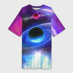Женская длинная футболка Центр галактики