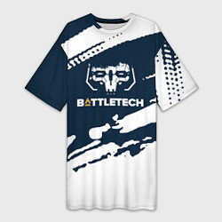 Женская длинная футболка Battletech Краска