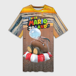Женская длинная футболка Goomba - Super Mario 3D Land