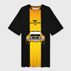 Женская длинная футболка Авто ford mustang