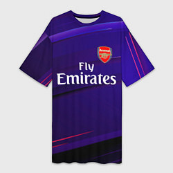 Женская длинная футболка Arsenal Абстракция