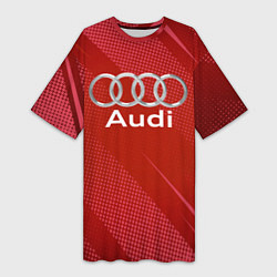 Женская длинная футболка Audi abstraction