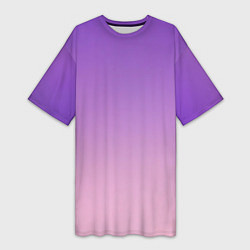 Футболка женская длинная Раннее утро, цвет: 3D-принт