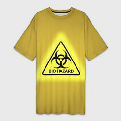 Женская длинная футболка Biohazard - биологическая опасность