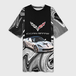Женская длинная футболка Chevrolet Corvette - Motorsport - Racing team