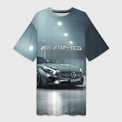 Женская длинная футболка Mercedes AMG - Motorsport