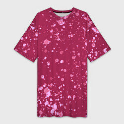 Футболка женская длинная Текстура Розовый взрыв, цвет: 3D-принт