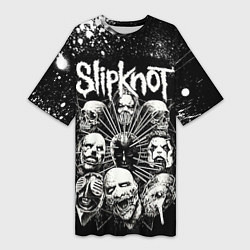 Женская длинная футболка Slipknot Black