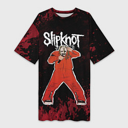 Женская длинная футболка Slipknot music