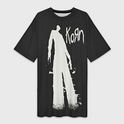 Женская длинная футболка Korn print