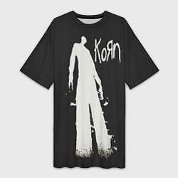 Футболка женская длинная Korn print, цвет: 3D-принт