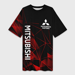 Женская длинная футболка Mitsubishi line style