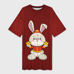Женская длинная футболка Китайский кролик