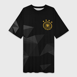 Женская длинная футболка Сборная Германии треугольники