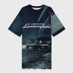 Женская длинная футболка Lamborghini - power - Italy