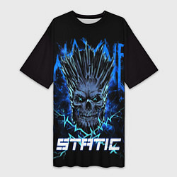 Женская длинная футболка X Static - Wayne Static skull