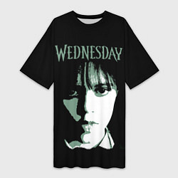 Женская длинная футболка Уэнздэй Аддамс