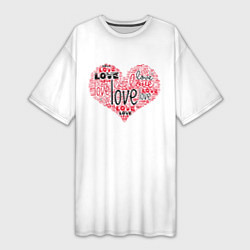Женская длинная футболка День влюбленных