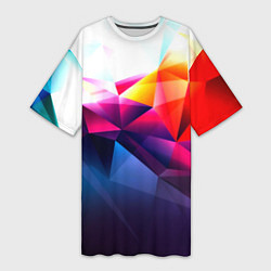 Футболка женская длинная Poly stiil collection, цвет: 3D-принт