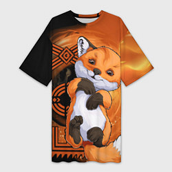 Женская длинная футболка Fox cub