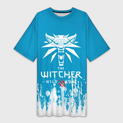 Футболка женская длинная The Witcher 3 Wild Hunt крутая, цвет: 3D-принт
