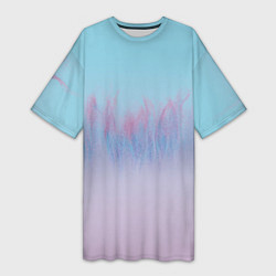 Женская длинная футболка Пурпурный огонь