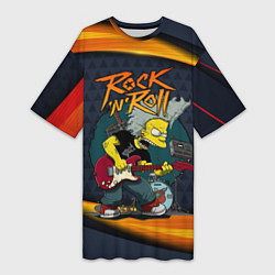 Женская длинная футболка Simpsons RocknRoll