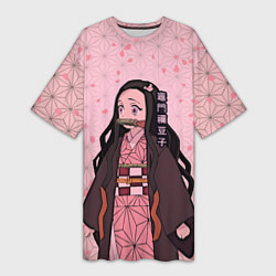 Женская длинная футболка Нэдзуко Камадо