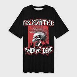 Женская длинная футболка Exploited - punks not dead