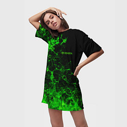 Футболка женская длинная Toyota sign, цвет: 3D-принт — фото 2