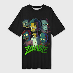 Женская длинная футболка Zombie Simpsons