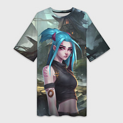 Женская длинная футболка Jinx art