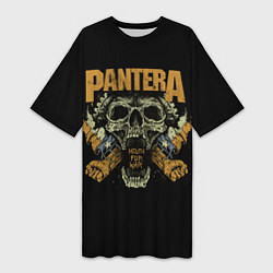 Женская длинная футболка Pantera - mouth for war