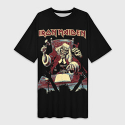 Женская длинная футболка Iron Maiden - судья