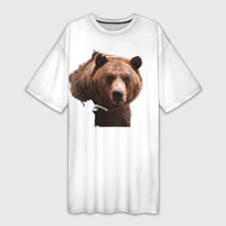 Женская длинная футболка Grizzly