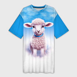 Женская длинная футболка Ягнёнок