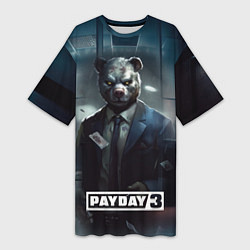 Женская длинная футболка Payday 3 bear