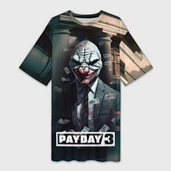 Женская длинная футболка Payday 3 mask