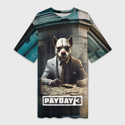 Женская длинная футболка Payday 3 dog